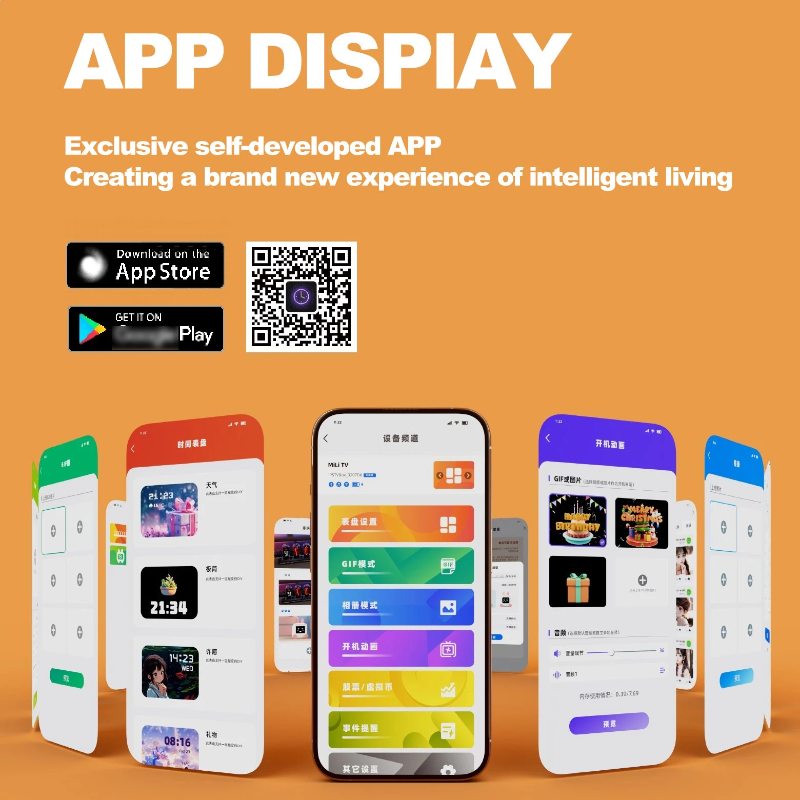 MILI-TV بكسل الفن سمّاعات بلوتوث لتقوم بها بنفسك LED لوحة GIF APP التحكم واي فاي ساعة لاسلكية إطار رقمي لطيف هدية ديكور للطاولات #6