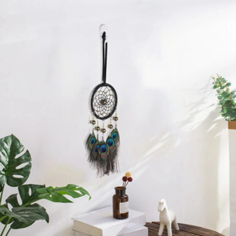 Mini Dream Catcher Car Pendant Wind Chimes Feather Decoration Home Decor & Wall Hanging Adornment