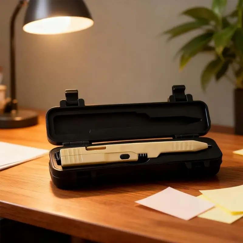 1Pc Versatile 3D Printed Tactical Pens EDC Practical Slide-Action Ballpoint Pen Unique Creative Writing Accessories.