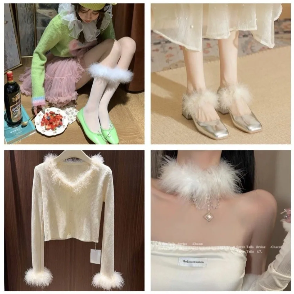 New 2 Meter Decorative Strip Faux Fur DIY Apparel Sewing Fluffy Trim Cuff Strip Home Decor Artificial Fur Decoration