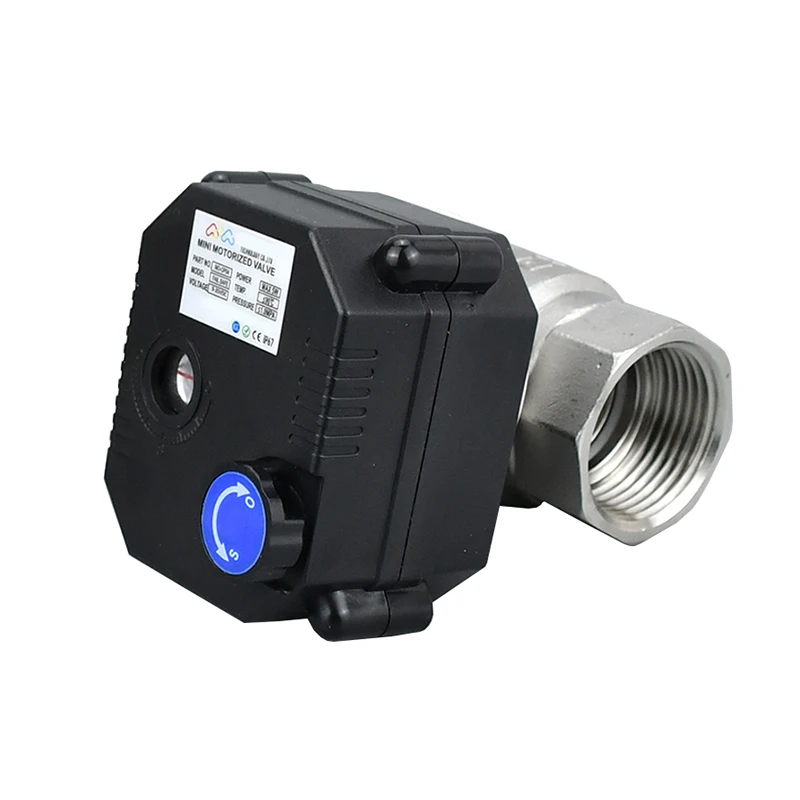 

1/2 "3/4" 1 "1-1/4" водонепроницаемый моторизованный шаровой кран с ручным переключателем DC12v DC24v DC9-36 электрический шаровой кран из нержавеющей стали