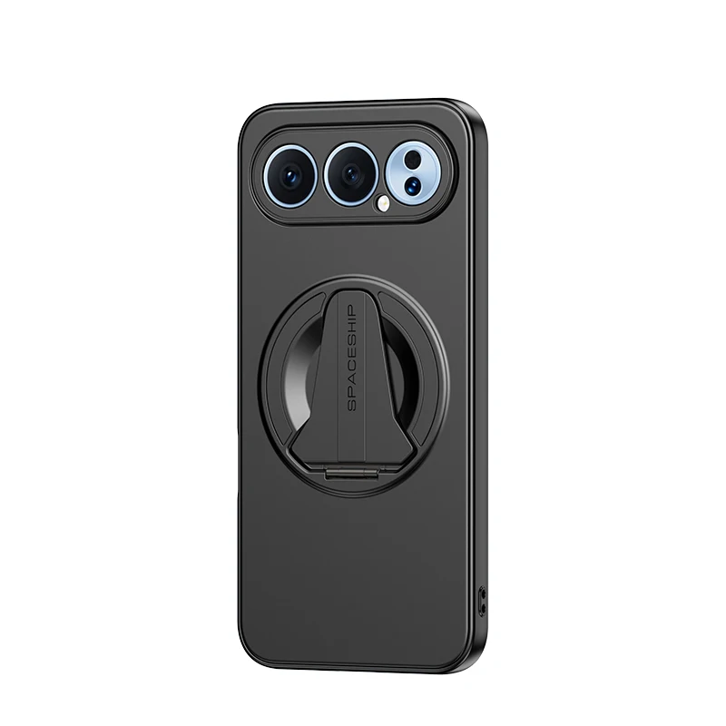 

Fashion Solid Color Phone Case For Honor 500 Pro Magnetic Holder PC Hard Shell Protective Shockproof Back Cover