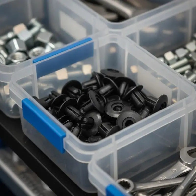 OEM Grade 8mm Plastic Rivets Fasteners Black Universal Auto Clips for Car Bumper Fenders Replacement