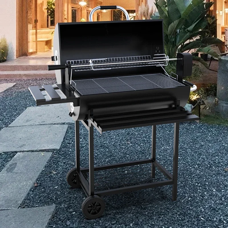 Portable Outdoor Camping BBQ Grills Home Courtyard Villa Stove American Braised BBQ Thickened Smokeless Charcoal Barbecue Grill