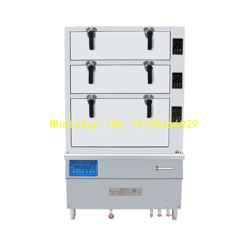 

Vegetable Stewing Cabinet Stainless Steel Gas Commercial Rice Seafood Steaming Cabinet Cart Fully Automatic Intelligent