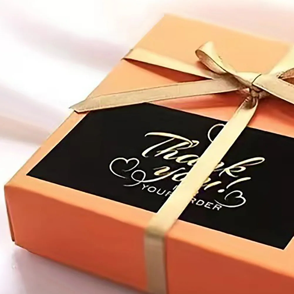 

300Pcs Black Thank You Cards Square Stylish Small Business Appreciation Notes Business Thank You for Supporting Cards