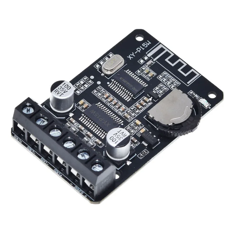 1/2/5/20/50Pcs XY-P15W 10W/15W/20W Stereo Bluetooth Power Amplifier Board 12V/24V High-Power Digital Power Amplifier Module