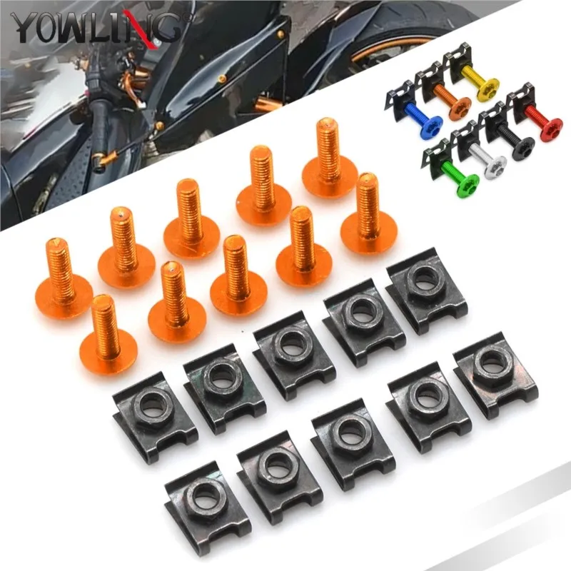 

Motorcycle motorbike 6mm fairing bolts screws Universal For 990 Adventure 125DUKE 200DUKE 390DUKE 690DUKE 1290 SuperDUKE R/GT