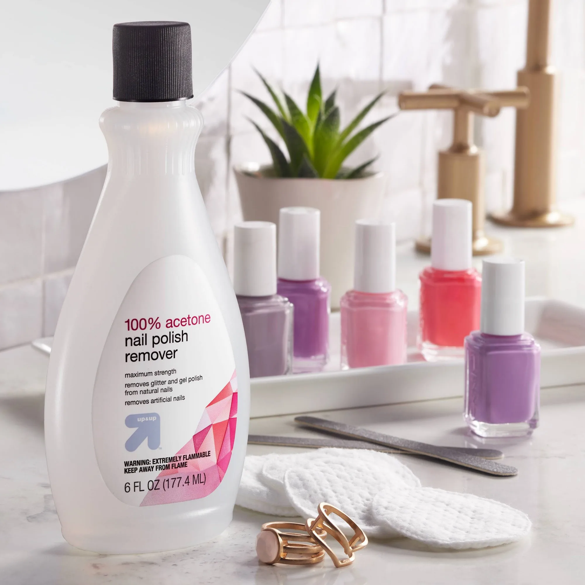 4pcs Acetone Nail Polish Remover 6oz Bottles, Fast Acting Gel Polish Cleaner For Manicure And Salon Use view 2