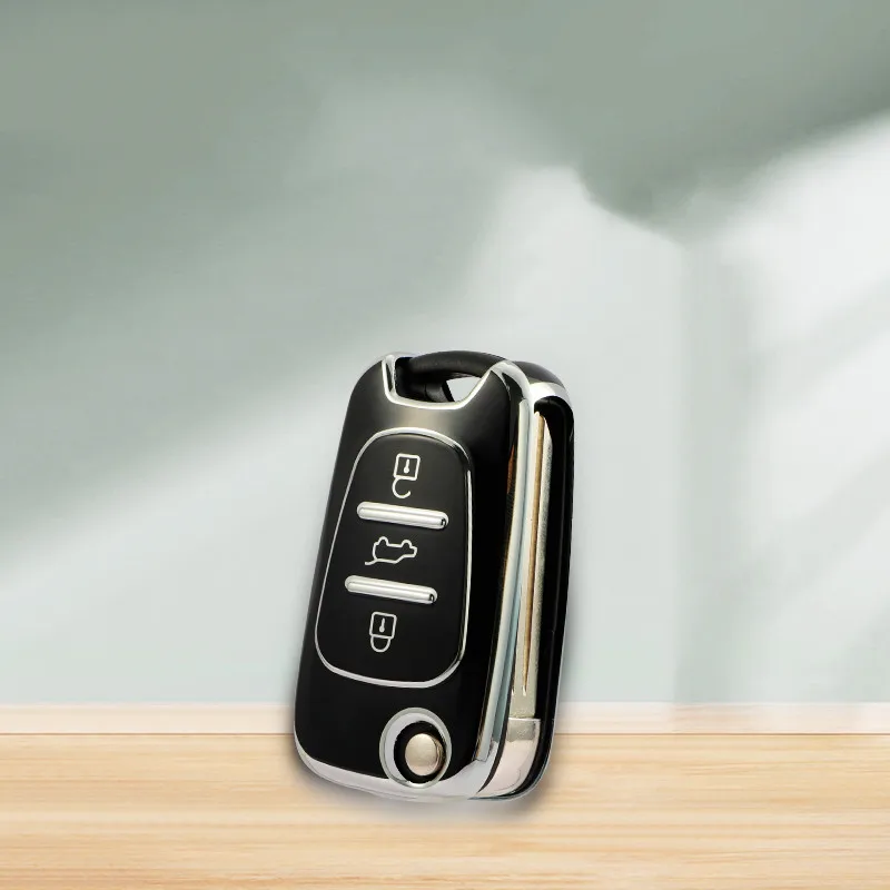TPU Car Key Case Cover for KIA Sportage Rio 3 Soul Optima Ceed Pro K5 K2 Pride for Hyundai I20 I30 Ix20 Ix25 Ix35 Elantra Accent view 3