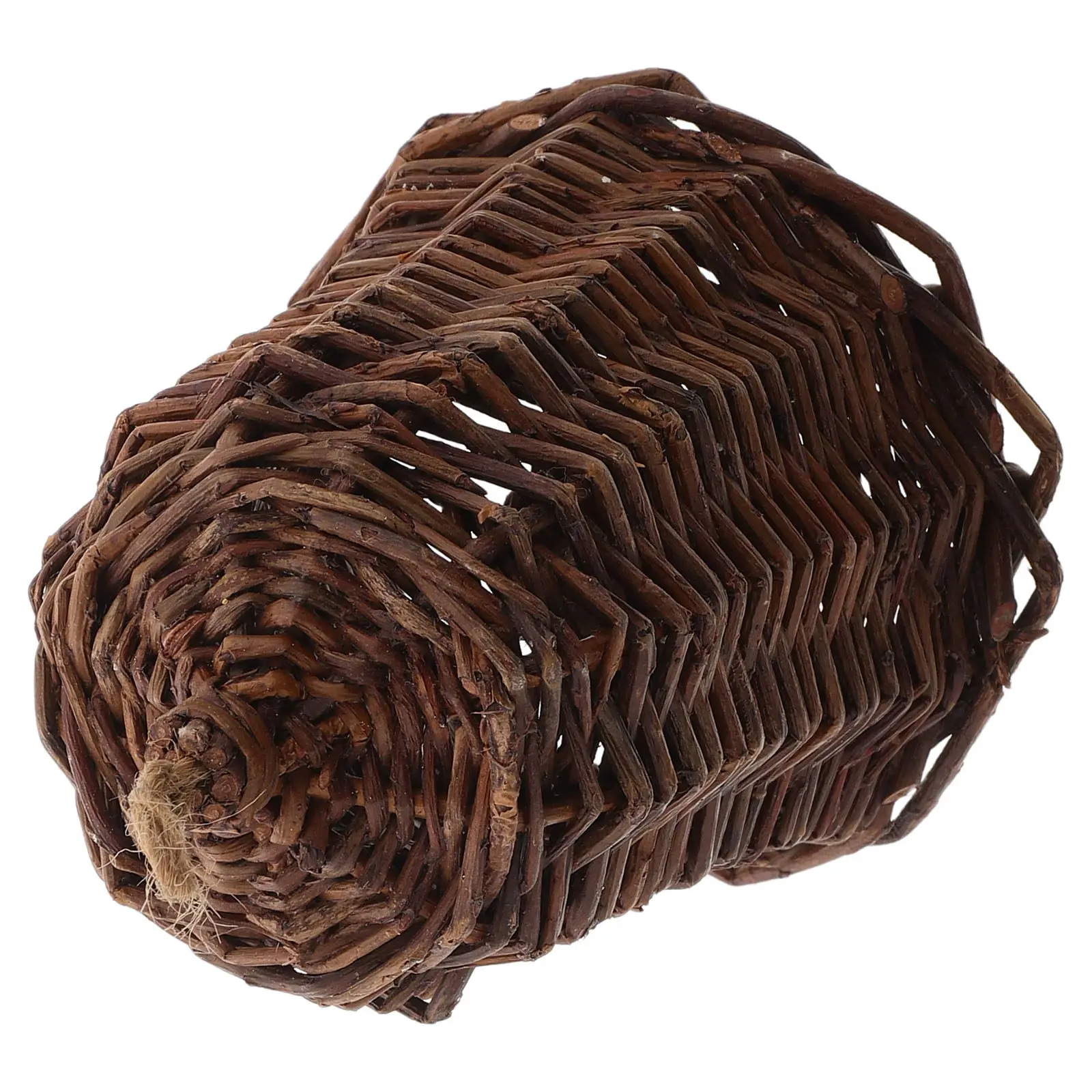 Rattan Bell Ornament Handcrafted Rustic Woven Pendant Hanging Decoration for Window Room Vintage Decoration Woven Rattan Bell