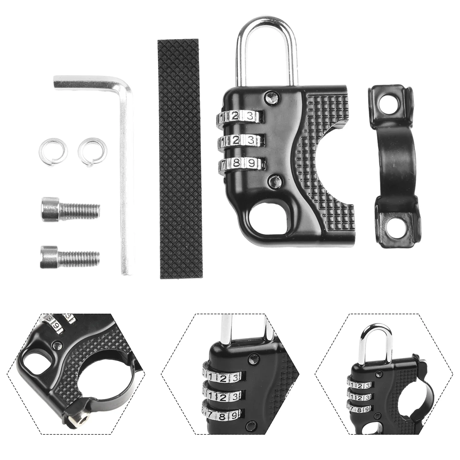 

Universal Multifunctional Motorcycle Helmet Lock Motorcycle Safety Helmet Anti-Theft Combination Helmet Lock Scooter Bike Helmet