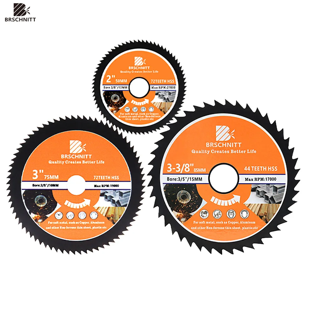 BRSCHNITT-HSS Cutting Disc Superthin Copper Pipe Aluminum Soft Metal Cutter, Thickness 1mm Bore10 mm Saw Blade Cut Plate