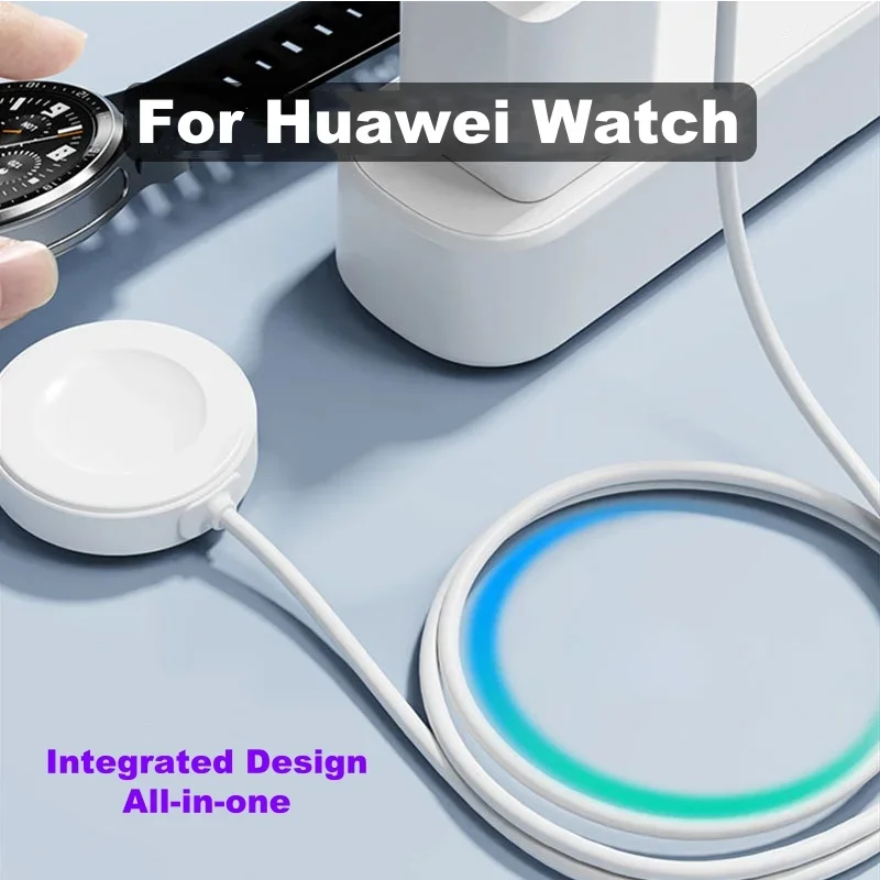 Integrated Wireless Charger for Huawei Watch GT6, GT5, GT4, GT3, GT2 Pro ECG, GT Cyber Runner, 2022, Watch 5 4 3 D Ultimate Buds
