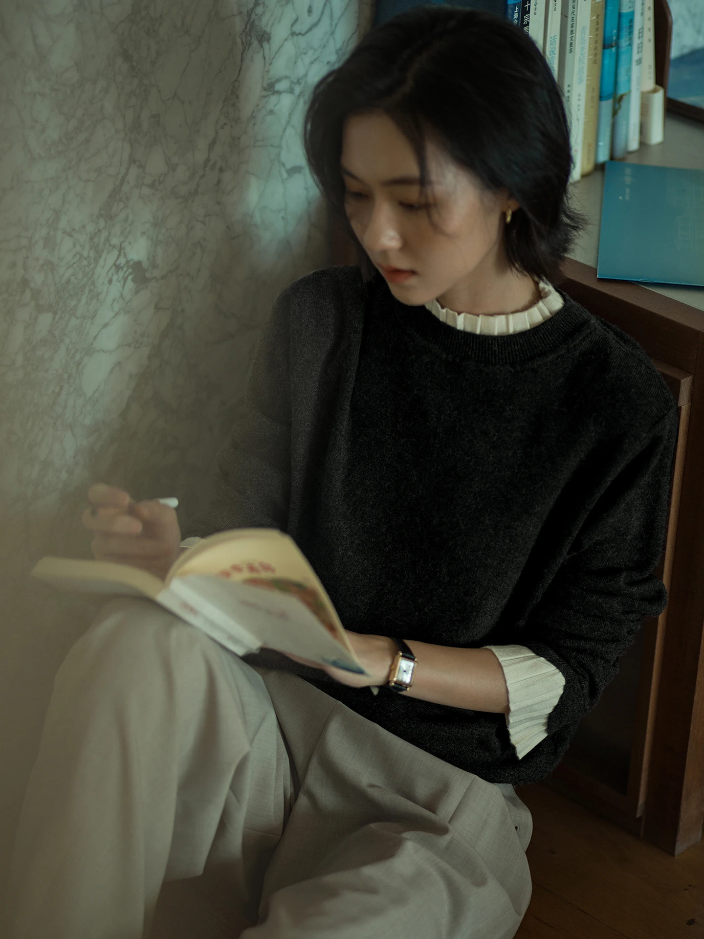 

Casual round Ne Women's Knitted Sweater Base Layer Inner Wear Spring 2026 New Sle Commute Soft Viscose Polyester Blend