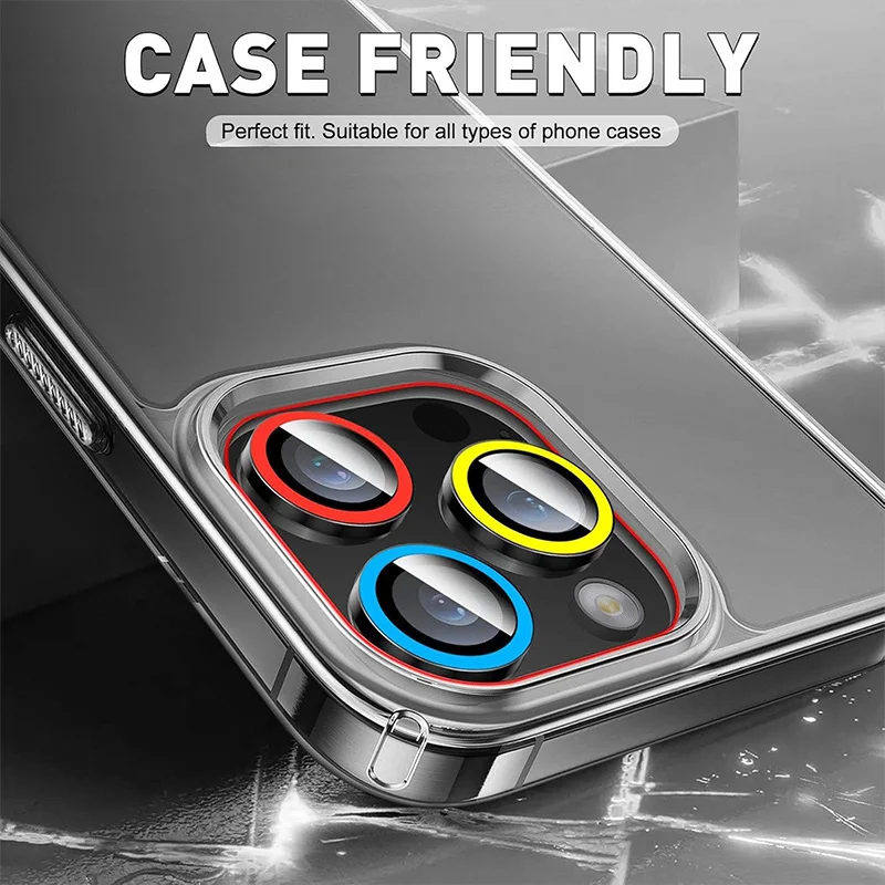 For IPhone 18 17 16 15 14 Pro Max Plus 13 12 11 Duo Luminous Camera Protector Ceramic Ring Tempered Glass Back Lens Cap Cover - view 5