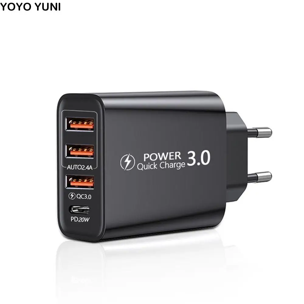 

Charging Charger Head 4 USB Port Power Adapter Phone Charger Adapter Fast Phone Charger USB Charger Mobile Phone Charger Head