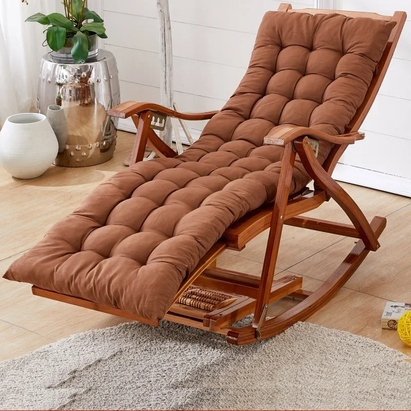 

Bamboo rocking chair home balcony rocking chair recliner adult lunch break siesta lazy casual wood old man happy chair