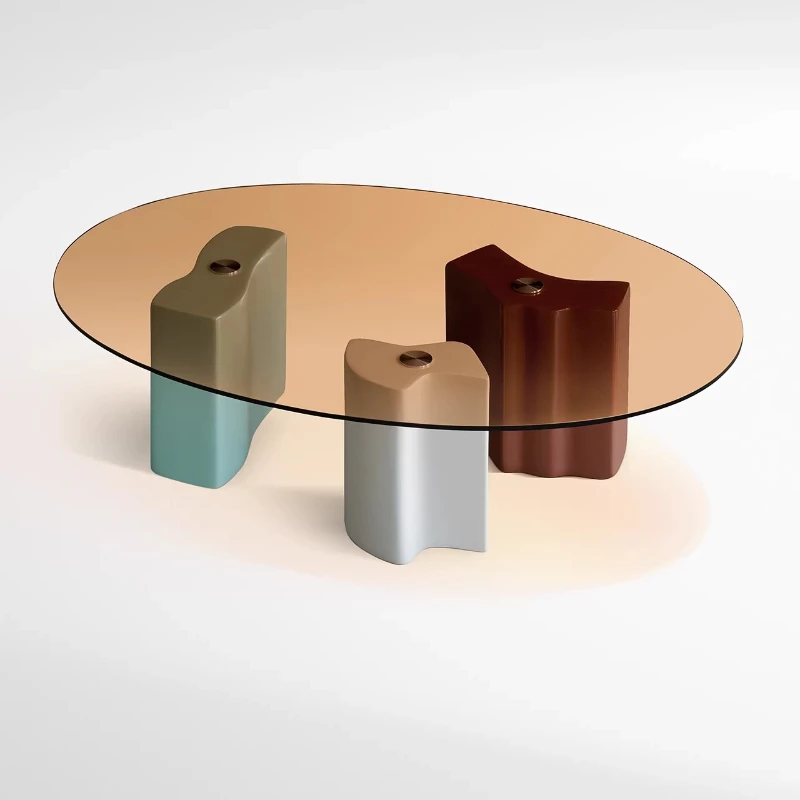 Living Room Home Coffee Tables Italian Originality Low Balcony Coffee Tables Homestay Glass Furniture ChaJi MH40CJ