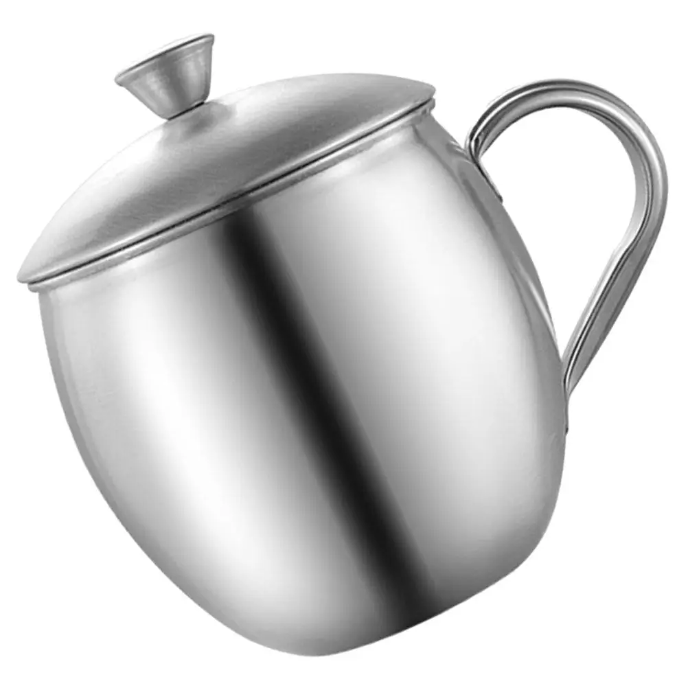 

1Set Stainless Steel Water Cup Simple Design Long- Mug for Cafe Restaurant Multi-Function Drink Container