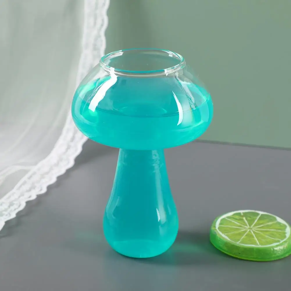 Mushroom Shaped Cup 250ML Glass Cup Shot Beer Glasses Cocktail Glass Novelty Drink Cup Bar Restaurant Glasses Kitchen Supply