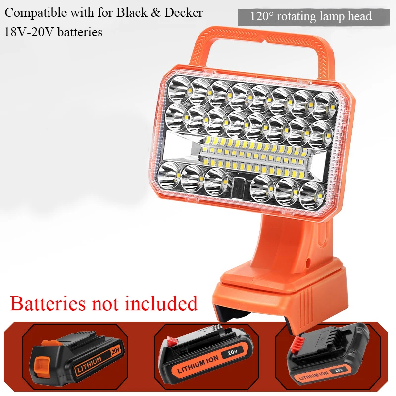 لماكيتا/ديوالت/ميلووكي/بلاك اند ديكر/الحرفي 18/20 فولت بطاريات ليثيوم المحمولة اللاسلكية الكاشف ضوء التخييم في الهواء الطلق #5
