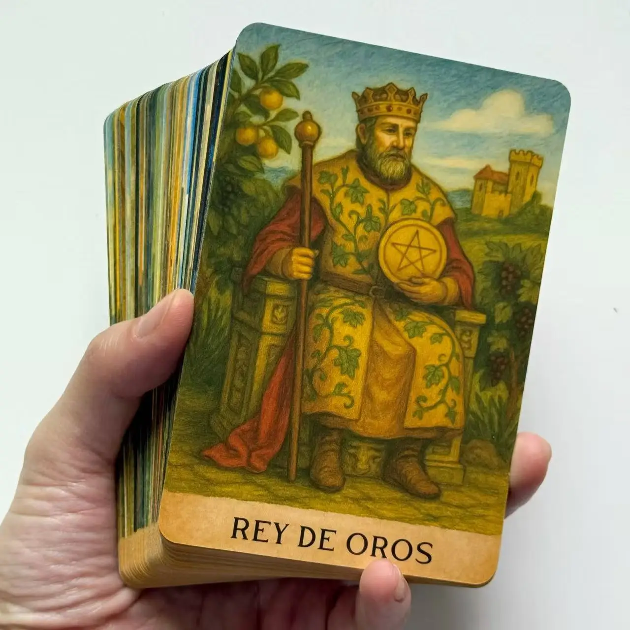 سطح التارو الإسباني، بطاقات التارو الكلاسيكية مع دليل PDF، للمبتدئين والخبراء المتقدمة، لعبة العرافة، 12 × 8 سم