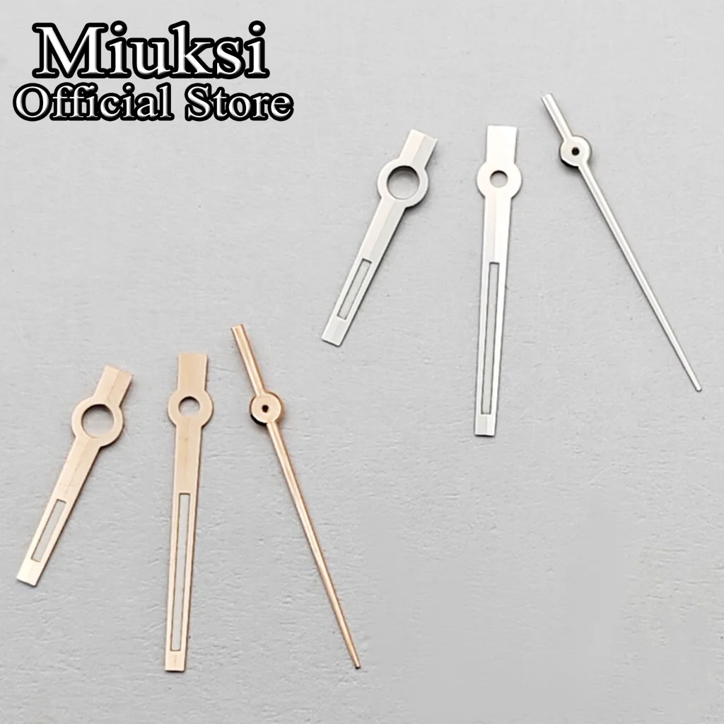 Miuksi VH31 Uhrzeiger Silber/Gold/Roségold grün leuchtend passend für VH31 Uhrwerk Zubehörteil – Detail 2