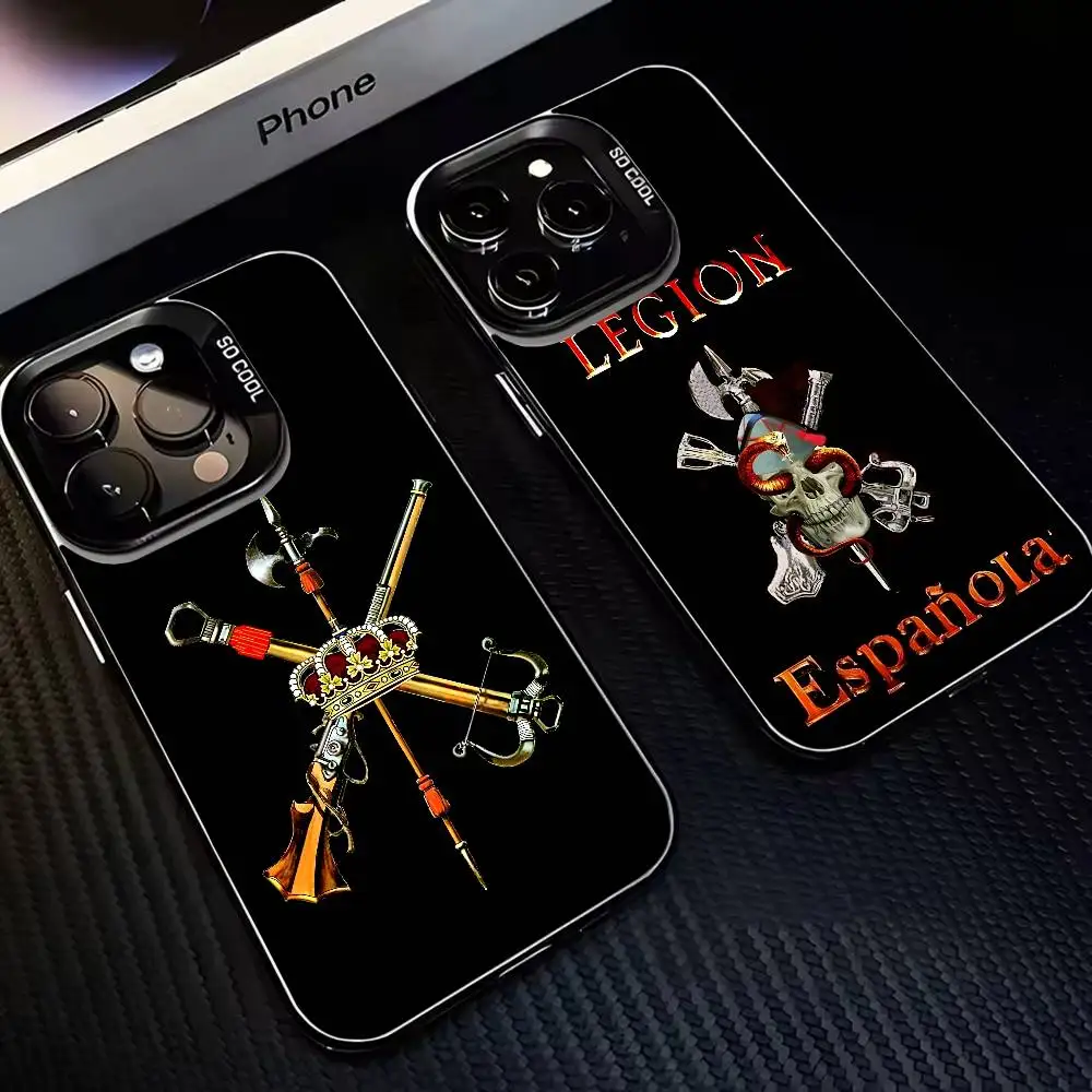 

Spanish Legion Phone Case For iPhone17,16,15,14,13,12,11 Plus,Pro Max Black Matte Shockproof Cover