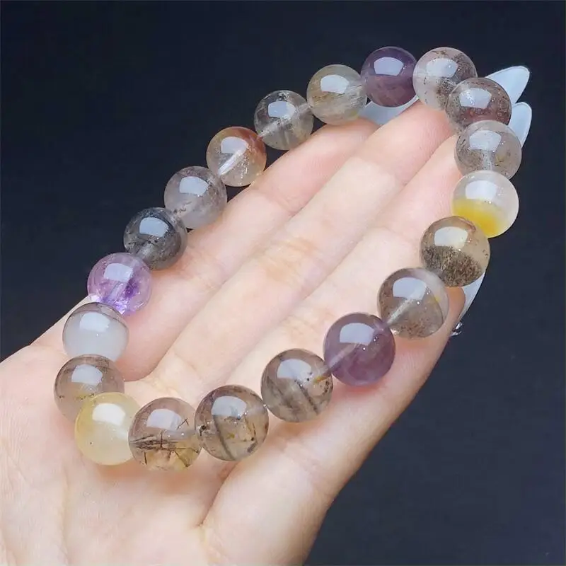 

Natural Colored Auralite Quartz Bracelet Clavicle Lady Fashion Jewelry Healing Fengshui Lucky Holiday Gift 1PCS