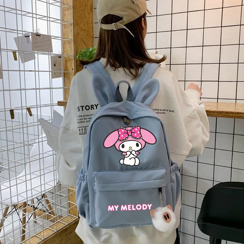 3Pcs/set Sanrio My Melody Cinnamoroll Backpack Bagpack Teens Travel Schoolbag with Lunch Bag Pencil Case for Boy Girl Rucksack