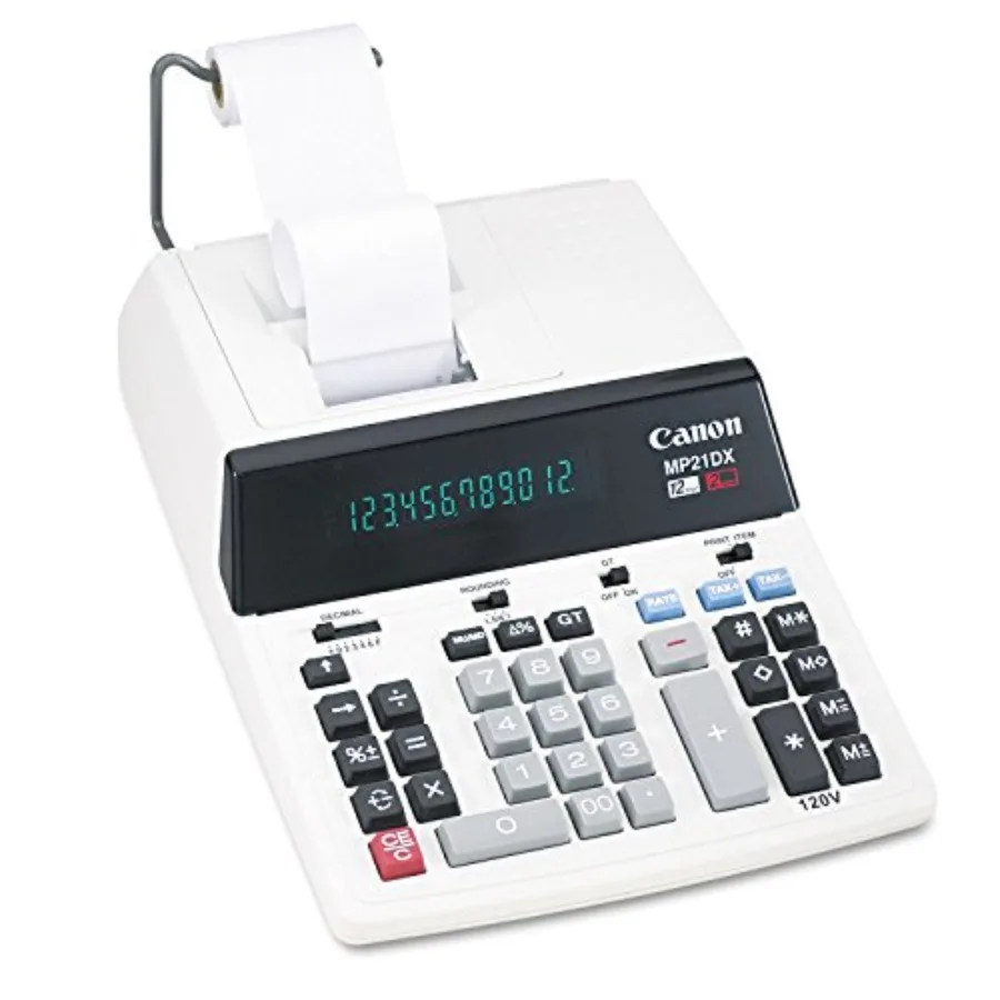 MP21DX سطح المكتب 12 أرقام 2 آلة حاسبة الطباعة الملونة لحفظ الأسجلات المالية والمحاسبة مع الطباعة السوداء والأحمر Ou