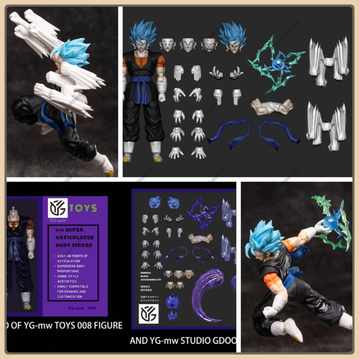 

In-stock YGMW Studio OC Toys Super Saiyan Vegeta Goku Figure Model Dragon Ball SSJ Vegeta Goku Goku Vegeta 3.0 Body