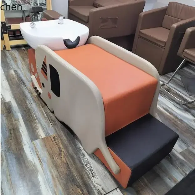 B1 Ceramic Basin Head Treatment Shampoo Bed Barber Shop Special Water Circulation Fumigation Stainless Steel