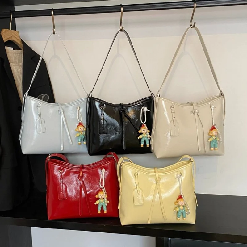 

Designer Leather Tote Bag For Women Elegant Crossbody Handbag Luxury Shoulder Purse Classic Ladies Stylish Messenger Bag