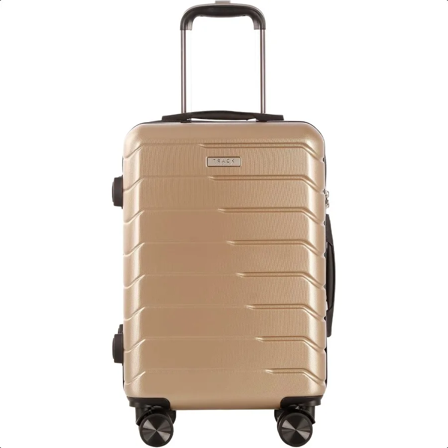 

1 Piece Carry on Lage ABS+PC Hardshell TSA Lock Aluminum Trolley Spinner Wheels Champagne 1 Piece