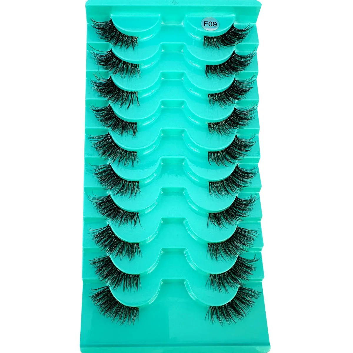 AMSDCN Flauschige Künstliche Wimpern Natürliche 3D Nerz-Imitat Wimpernverlängerung Make-up Handgefertigte Falsche Wimpern Weiche Halbe Wimpern