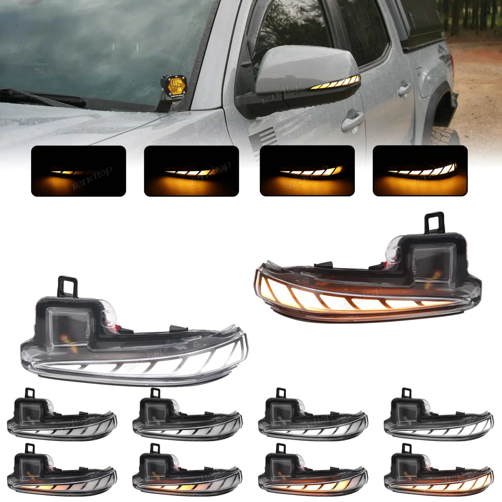 For Toyota RAV4 XA50 Alphard Highlander Tacoma N300 Lexus  Dynamic Side Mirror Blinker Turn Signal Light Side Mirror Light