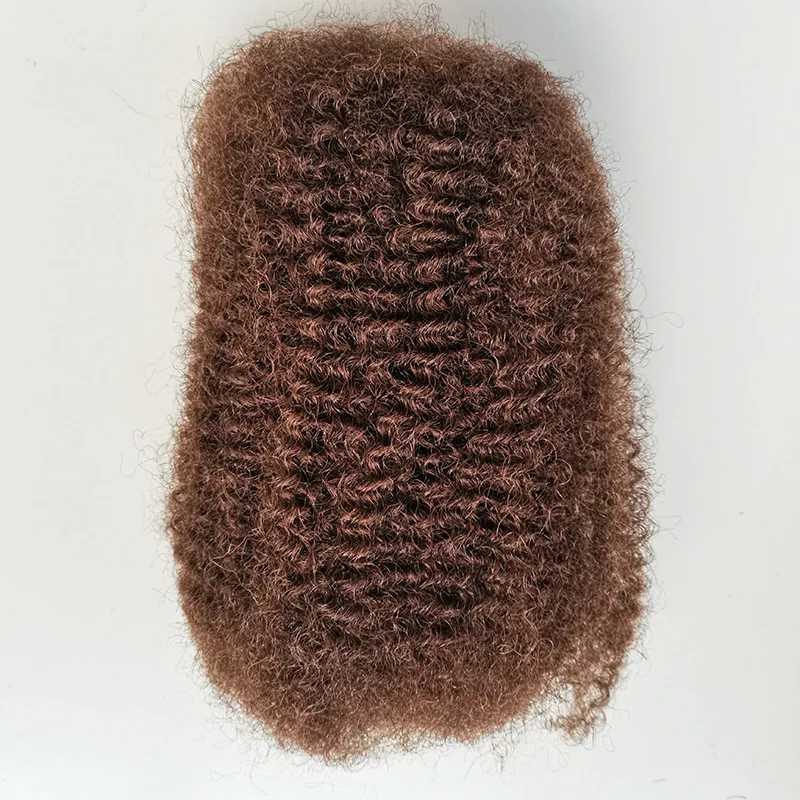30g/50g #4 Brown 4C Afro Kinky Bulk Human Hair Extensions No Weft Brazilian Remy Bulk For Locs Micro Twist Braiding Hair