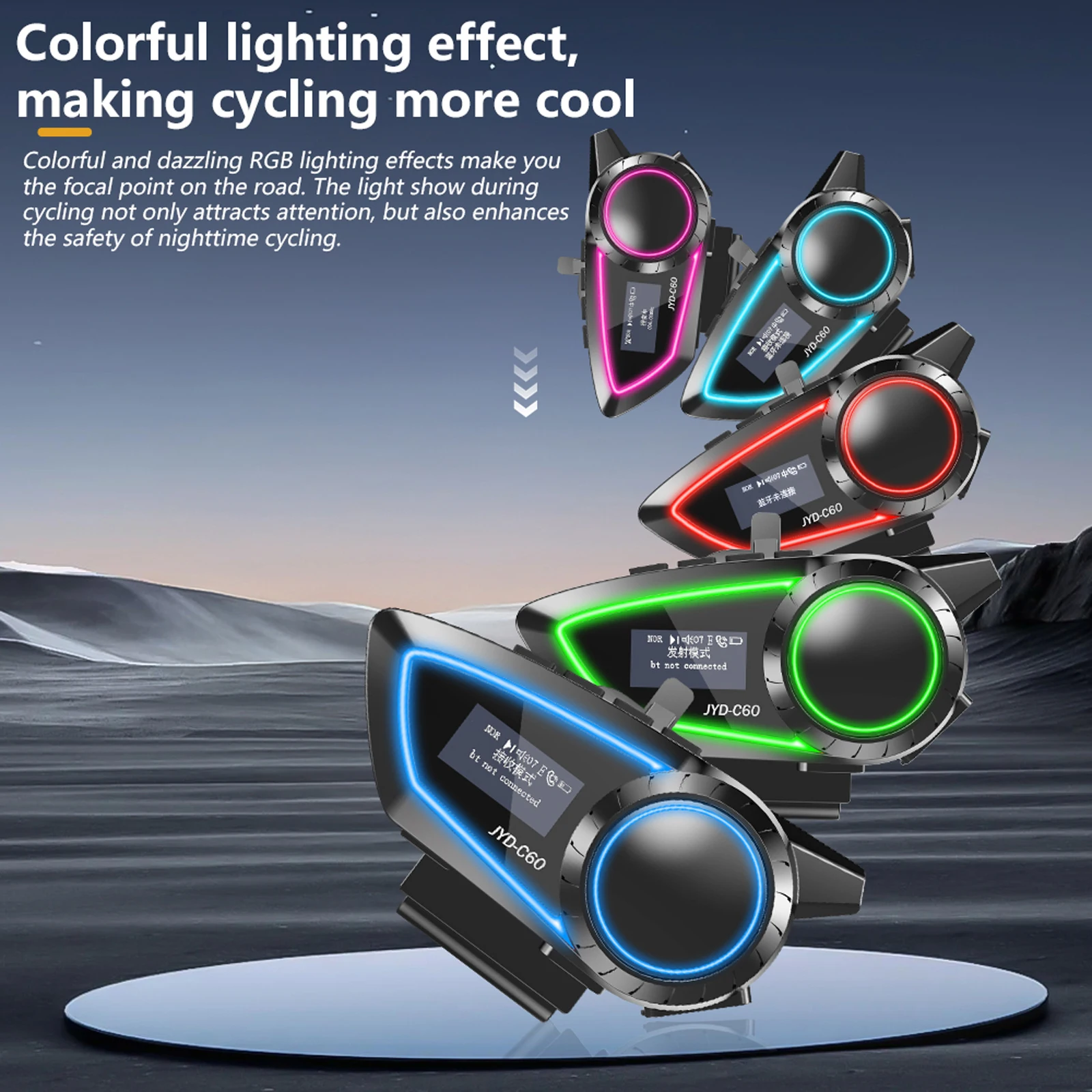 Motorcycle Helmet BT Headset Waterproof Motorcycle Helmet Speaker Motorcycle Headphones for All Helmets