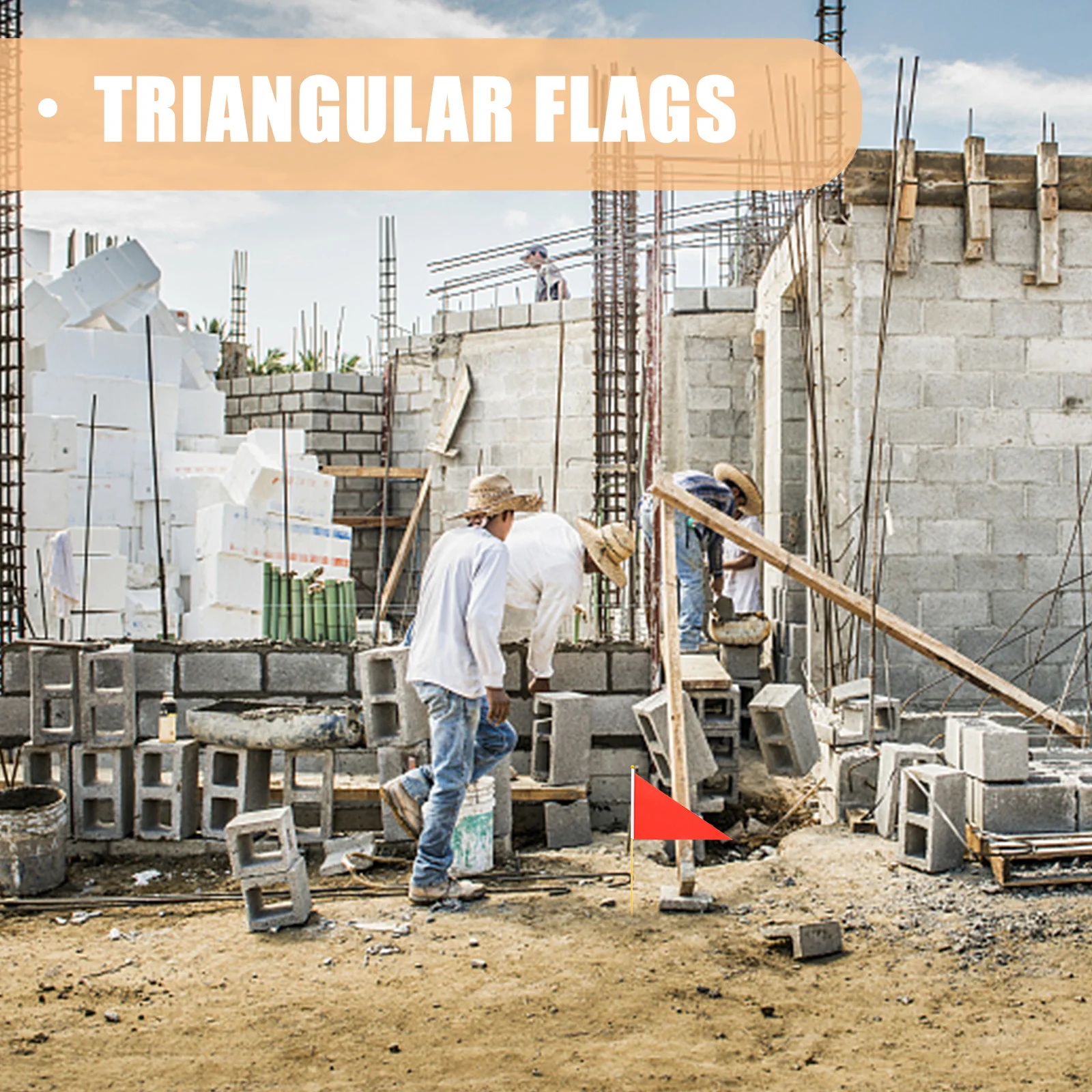 

10Pcs Marking Flags Sturdy Yard Flags with Poles for Landscaping Sprinkler Systems Invisible Pet Fences Outdoor Projects