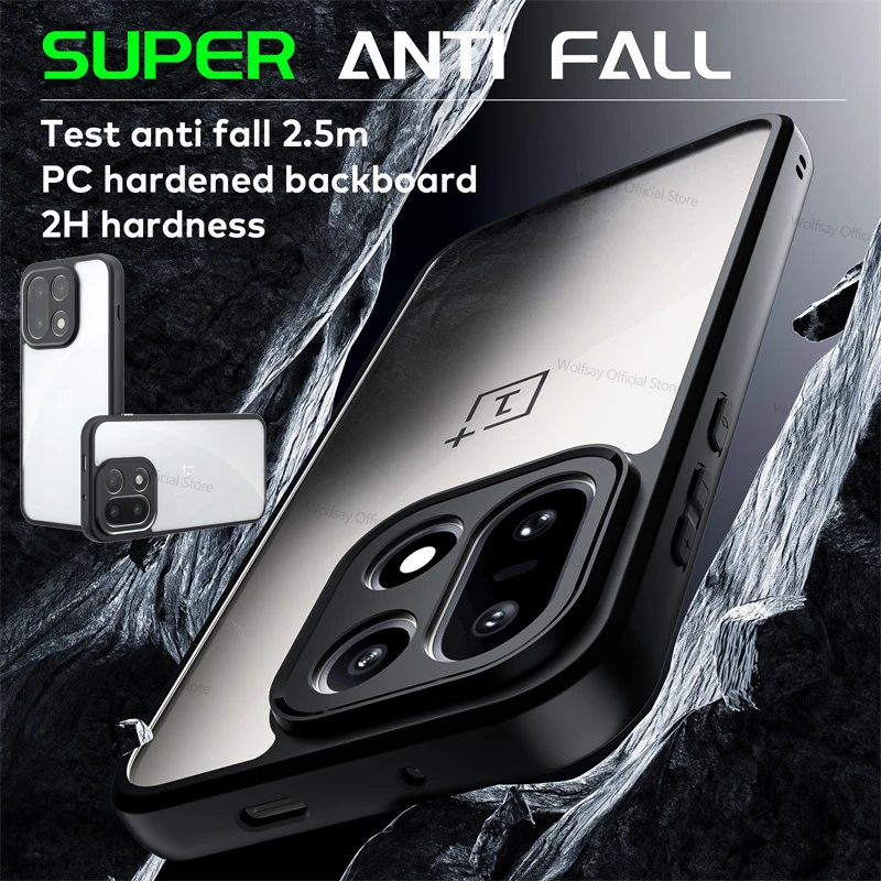 For OnePlus 15 Case For OnePlus 15 Cover Bumper Luxury Clear PC + TPU Silicone Shockproof Protective Phone Cover For OnePlus 15
