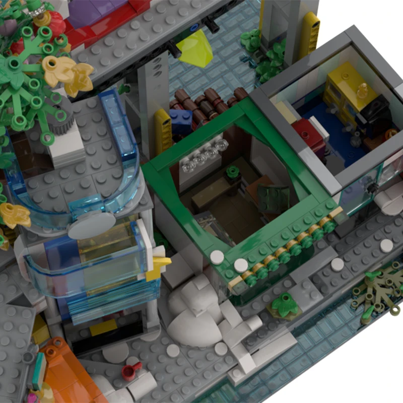 3586 sztuk MOC Ninjago City Megapolis architektura klocki Model montaż zabawki prezenty świąteczne dla dzieci