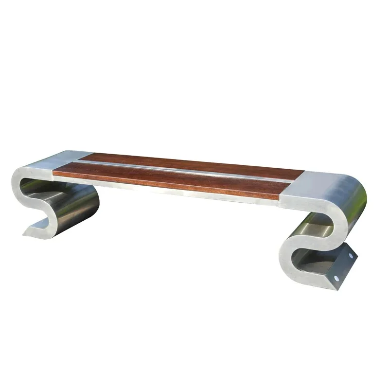 Stainless steel park chair: Outdoor bench