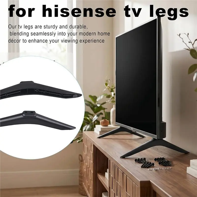 Efficient Smart TV Compatible Replacement Stand Base For Hisense 40-65 Inch, Tabletop Feet Support Holder Bracket Mount