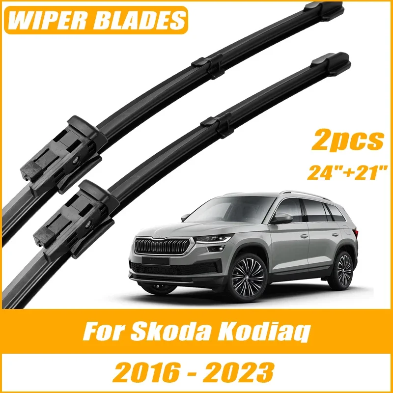 

2pcs Wiper Front Wiper Blades For Skoda Kodiaq 2016-2023 Windshield Windscreen Clean Window Car Rain Brushes 24"+21"
