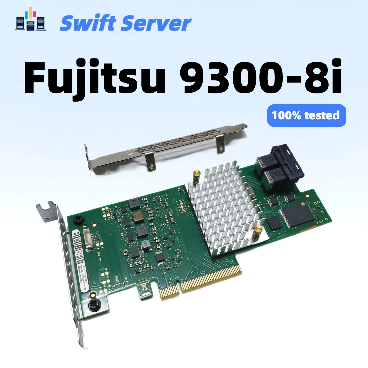 LSI SAS3008 12GB HBA Card Fujitsu 9300-8I IT Mode with Dual SFF-8643 Cables