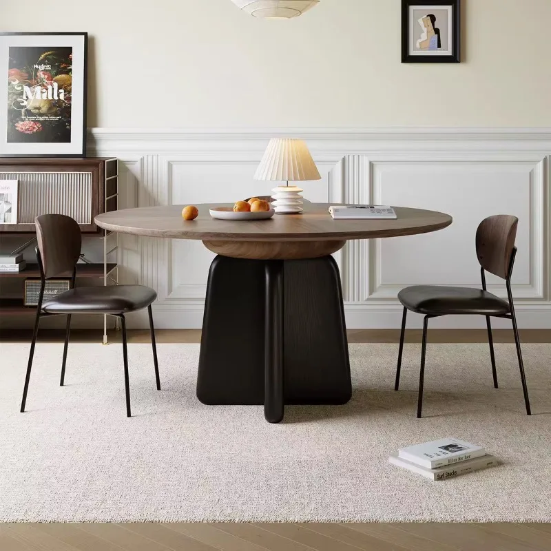 #High End Luxury Designer Wooden Table Top Round Dining Table Wooden Creative For Home Modern Apartment