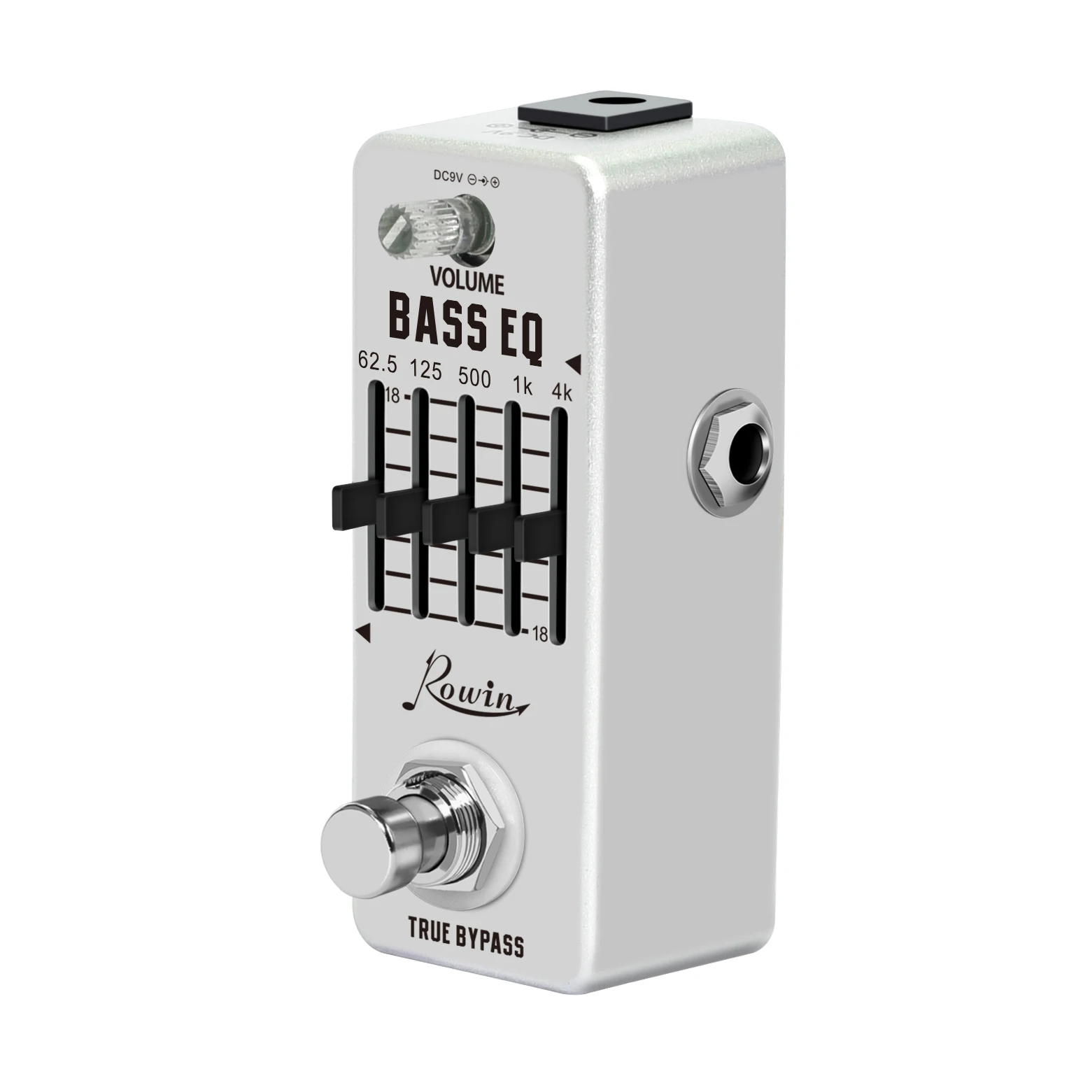 Rowin Bass EQ Pedal, 5-Band EQ Pedal Electric Bass Equalizer Provides ±18dB for Each Band EQ Seeker for Bass True Bypass