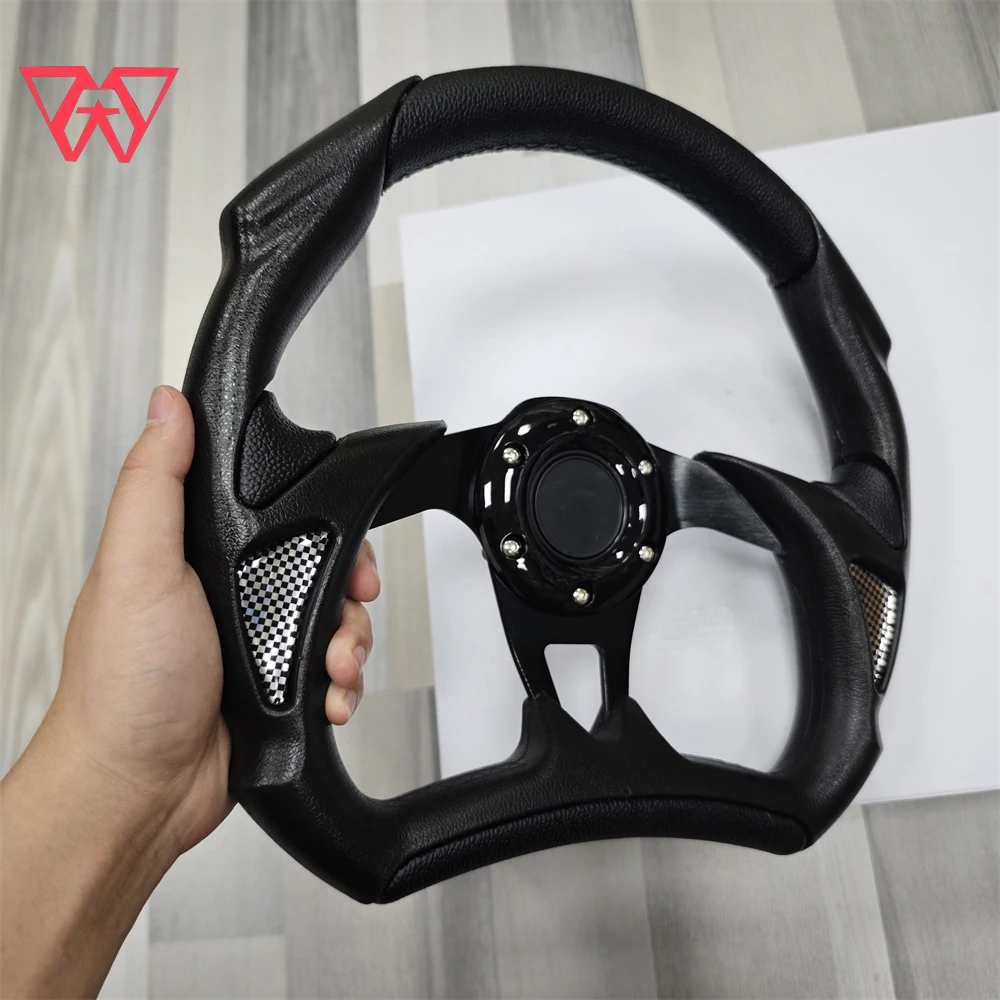 13 Inch 320mm Universal Sports Racing Drift Steering Wheel Pvc Materials Equipped With Horn